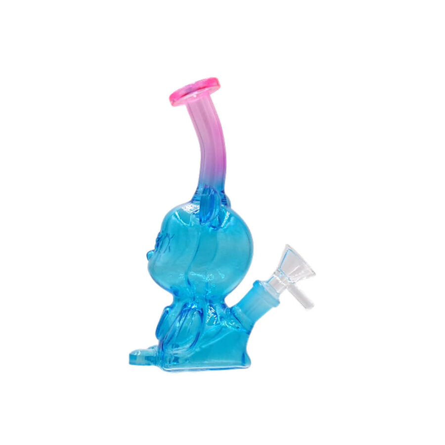 Teddy Bear Glass Bong Blue-Wholesale-3