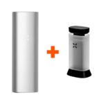 Bundle PAX Mini Dry Herb Vaporizer Silver + Puck Press