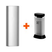 Bundle PAX Mini Dry Herb Vaporizer Silver + Puck Press