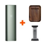 Bundle PAX Plus Complete Kit Sage Dry Herb Vaporizer + Wooden Tray + Puck Press