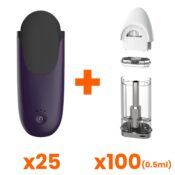 CCELL Dart-X Pod Cartridge White 0.5ml 4 CCELL Dart-X Purple-White Pack (25 Batteries + 100 Pods 0.5ml)